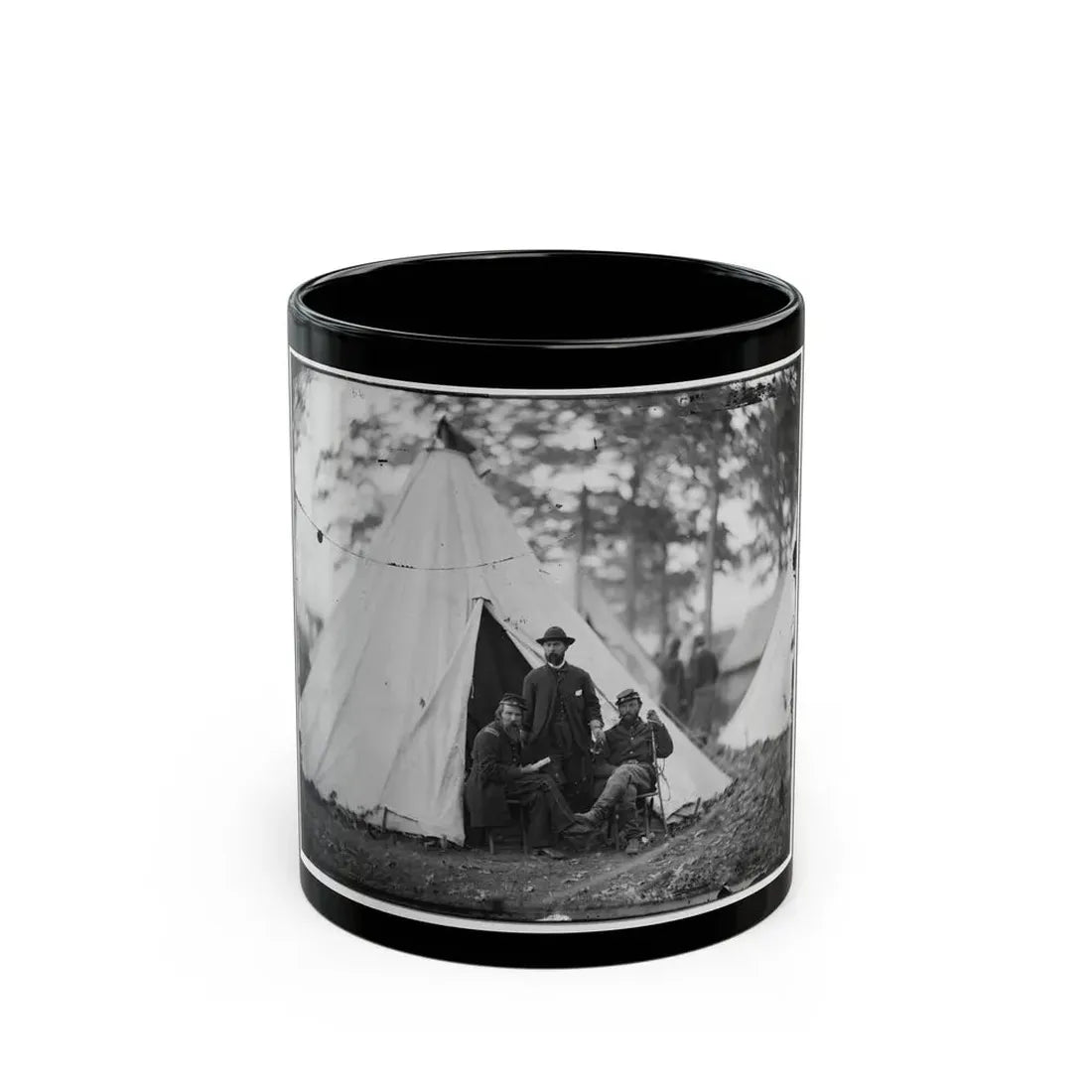 Warrenton, Va. Maj. Charles J. Whiting, Capt. James E. Harrison, And Capt. Wesley W. Owens Of The 5th U.S. Cavalry (U.S. Civil War) Black Coffee Mug 11oz - Go Mug Yourself