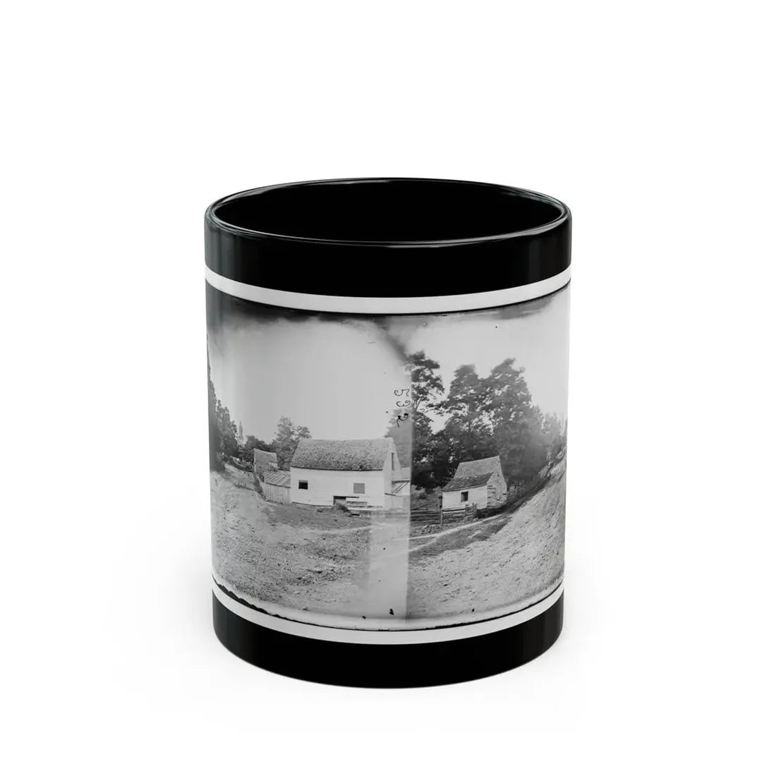 Warrenton, Va. Outskirts Of Town With Courthouse In Distance (U.S. Civil War) Black Coffee Mug 11oz - Go Mug Yourself