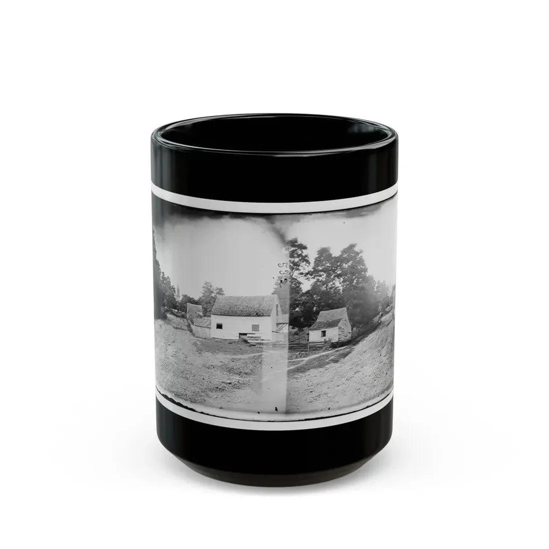 Warrenton, Va. Outskirts Of Town With Courthouse In Distance (U.S. Civil War) Black Coffee Mug 15oz - Go Mug Yourself