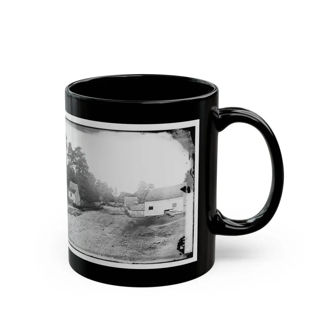 Warrenton, Va. Outskirts Of Town With Courthouse In Distance (U.S. Civil War) Black Coffee Mug - Go Mug Yourself