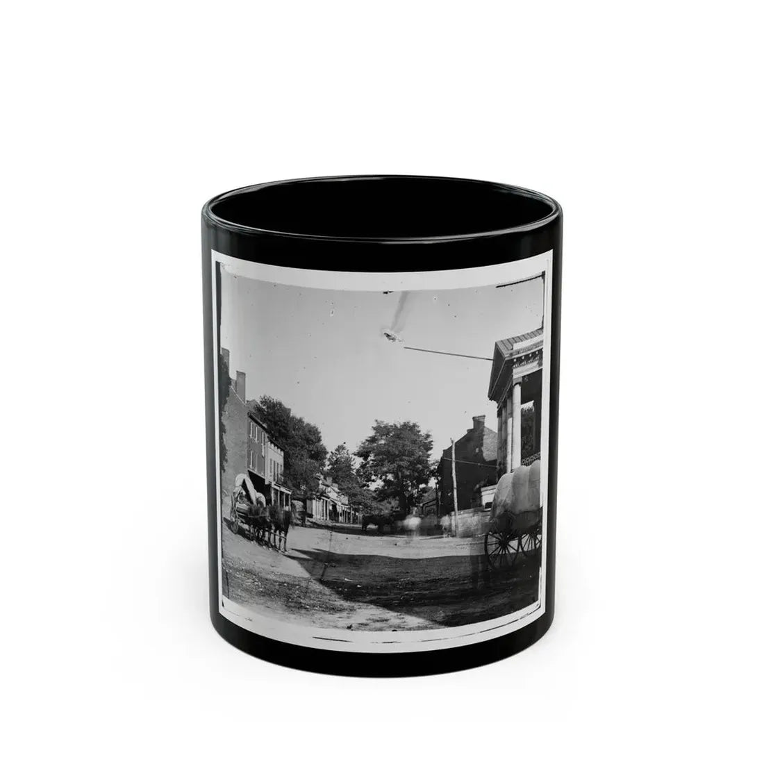 Warrenton, Va. Street In Front Of Courthouse (U.S. Civil War) Black Coffee Mug 11oz - Go Mug Yourself