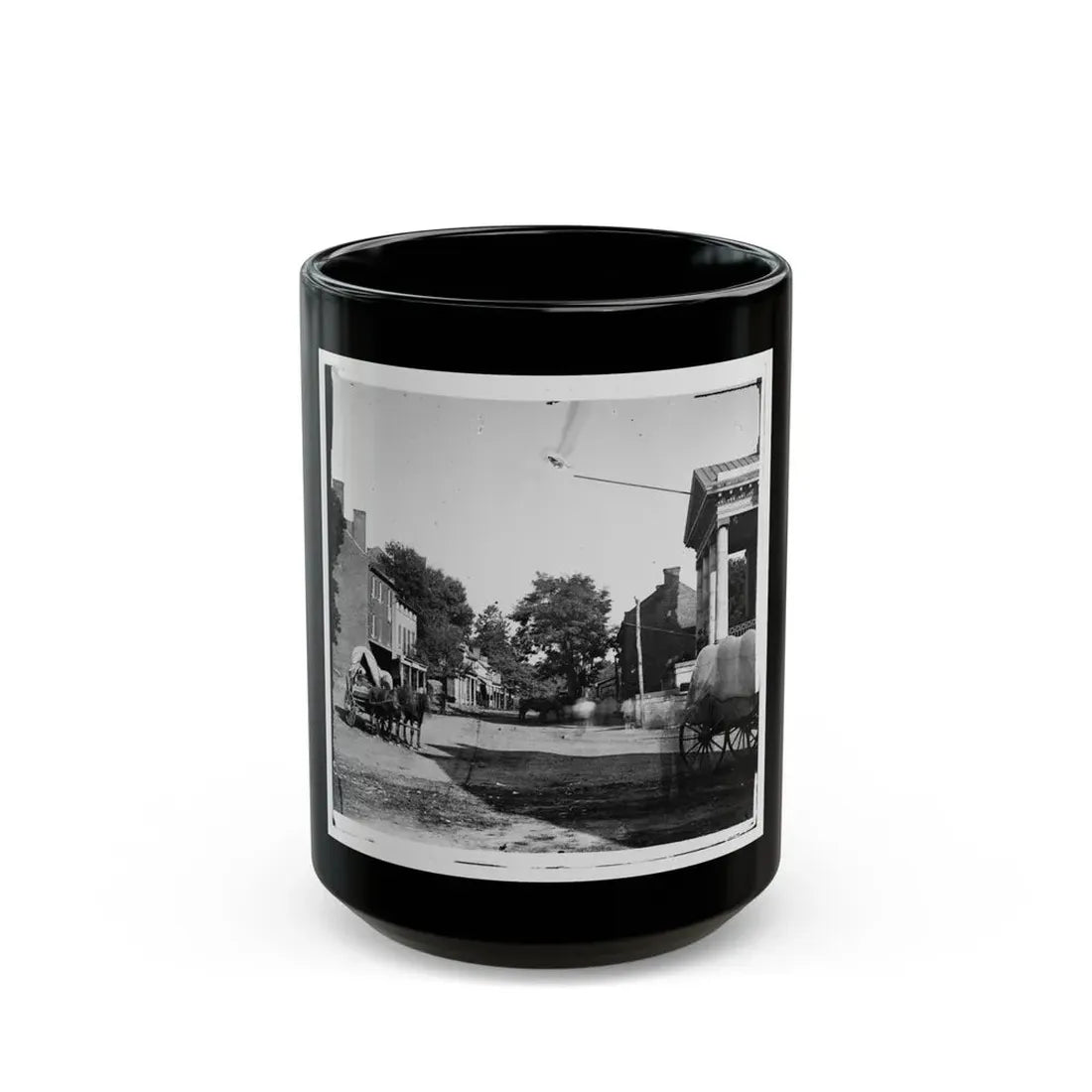 Warrenton, Va. Street In Front Of Courthouse (U.S. Civil War) Black Coffee Mug 15oz - Go Mug Yourself