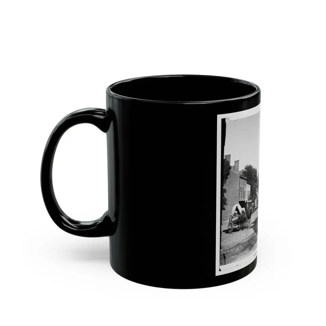Warrenton, Va. Street In Front Of Courthouse (U.S. Civil War) Black Coffee Mug - Go Mug Yourself