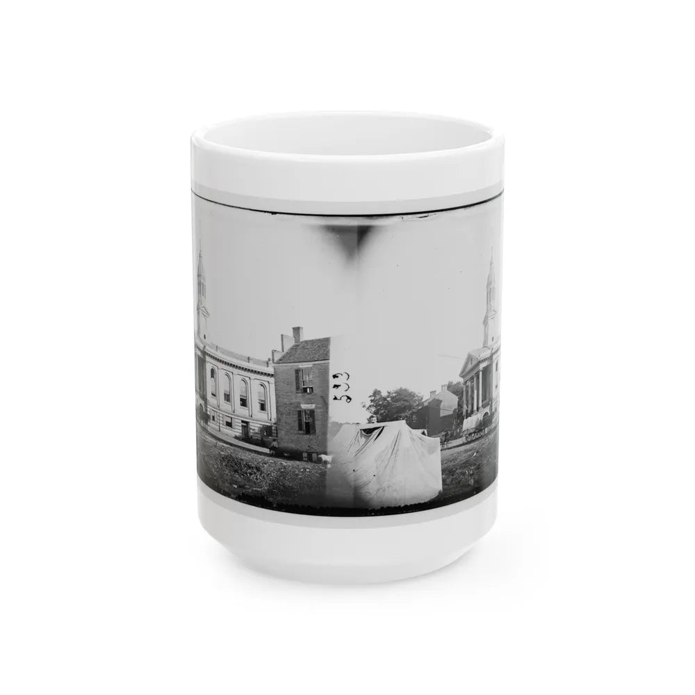 Warrenton, Va. Courthouse (U.S. Civil War) White Coffee Mug-15oz-Go Mug Yourself