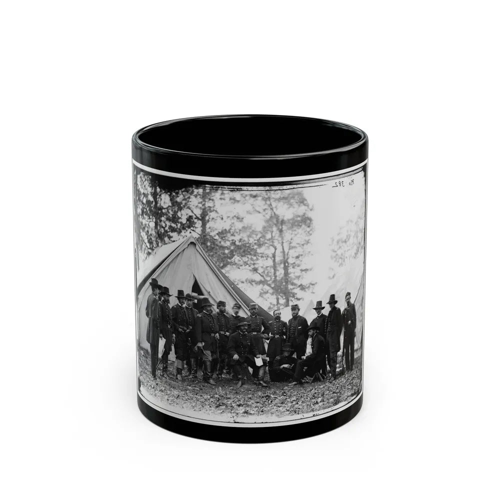 Warrenton, Va. Gen. Ambrose E. Burnside And Staff; Another View (U.S. Civil War) Black Coffee Mug-11oz-Go Mug Yourself