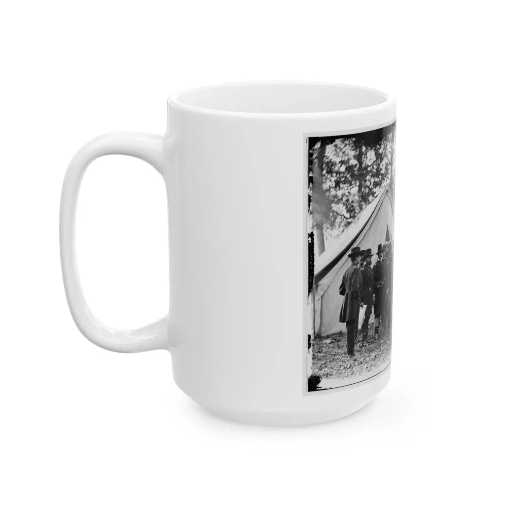 Warrenton, Va. Gen. Ambrose E. Burnside And Staff; Another View (U.S. Civil War) White Coffee Mug-Go Mug Yourself