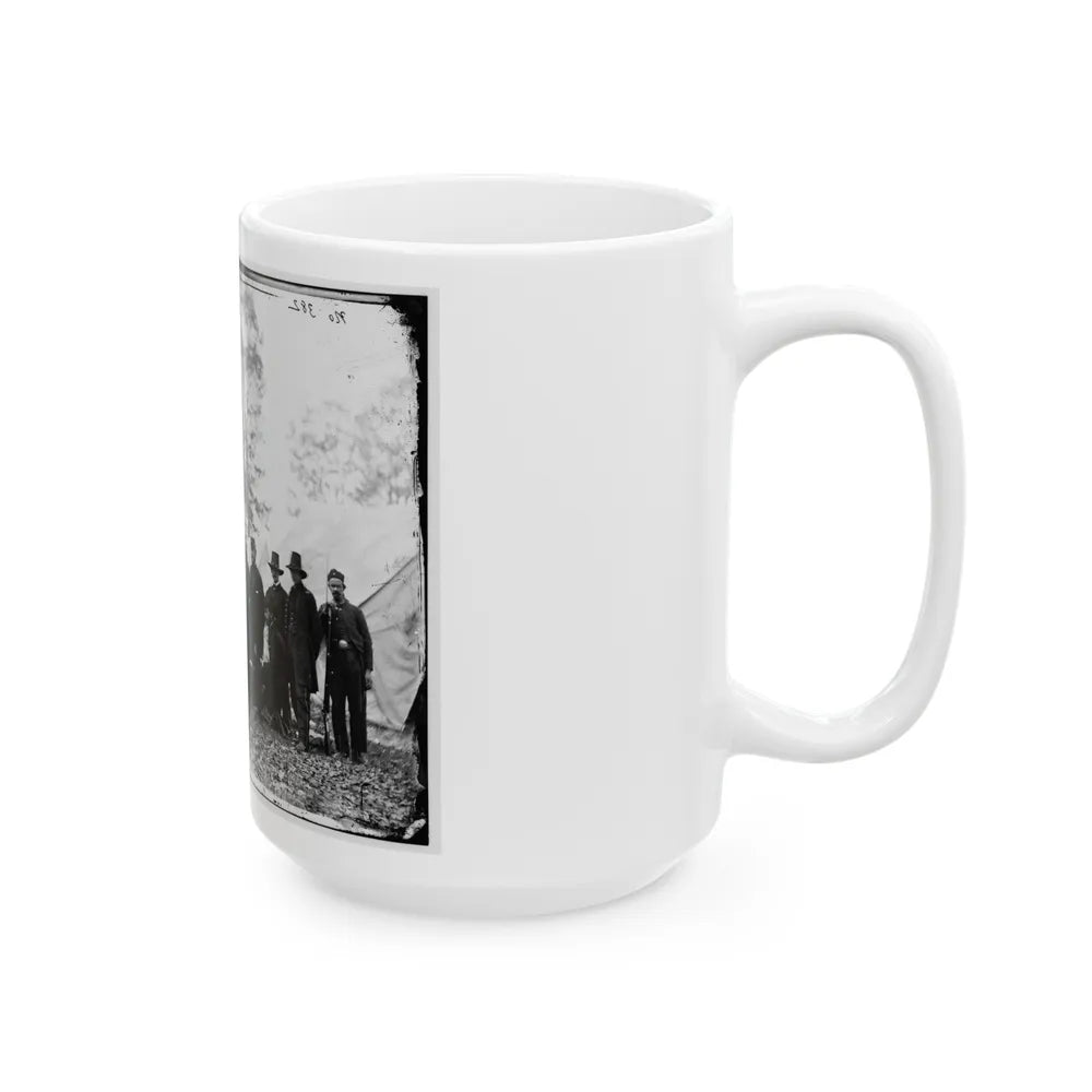 Warrenton, Va. Gen. Ambrose E. Burnside And Staff; Another View (U.S. Civil War) White Coffee Mug-Go Mug Yourself