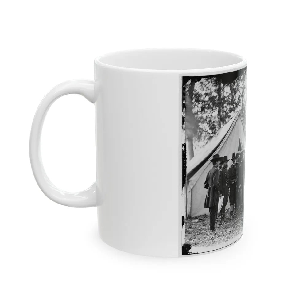 Warrenton, Va. Gen. Ambrose E. Burnside And Staff; Another View (U.S. Civil War) White Coffee Mug-Go Mug Yourself