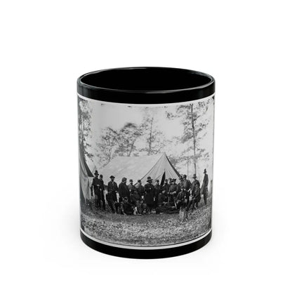 Warrenton, Va. Gen. Ambrose E. Burnside And Staff (U.S. Civil War) Black Coffee Mug-11oz-Go Mug Yourself