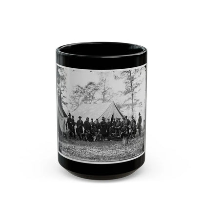 Warrenton, Va. Gen. Ambrose E. Burnside And Staff (U.S. Civil War) Black Coffee Mug-15oz-Go Mug Yourself