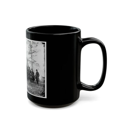 Warrenton, Va. Gen. Ambrose E. Burnside And Staff (U.S. Civil War) Black Coffee Mug-Go Mug Yourself