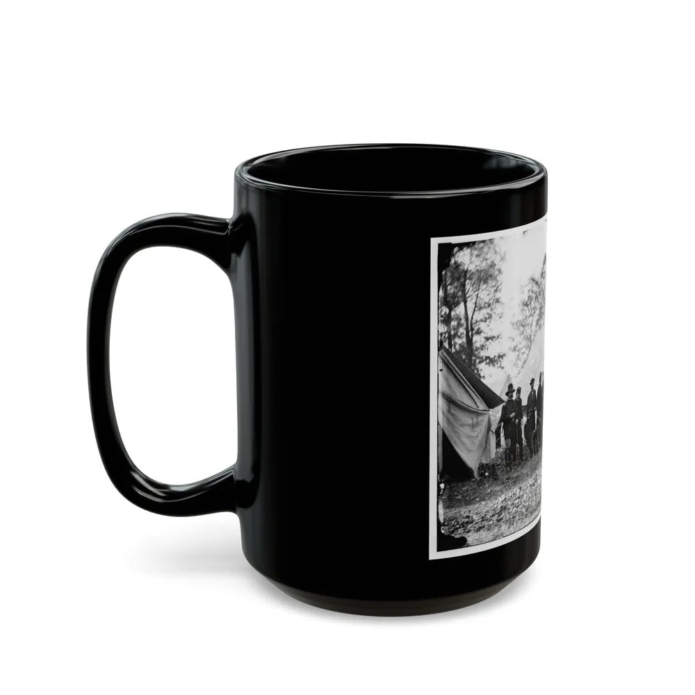 Warrenton, Va. Gen. Ambrose E. Burnside And Staff (U.S. Civil War) Black Coffee Mug-Go Mug Yourself