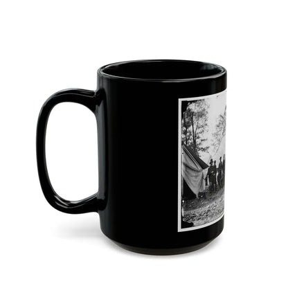 Warrenton, Va. Gen. Ambrose E. Burnside And Staff (U.S. Civil War) Black Coffee Mug-Go Mug Yourself