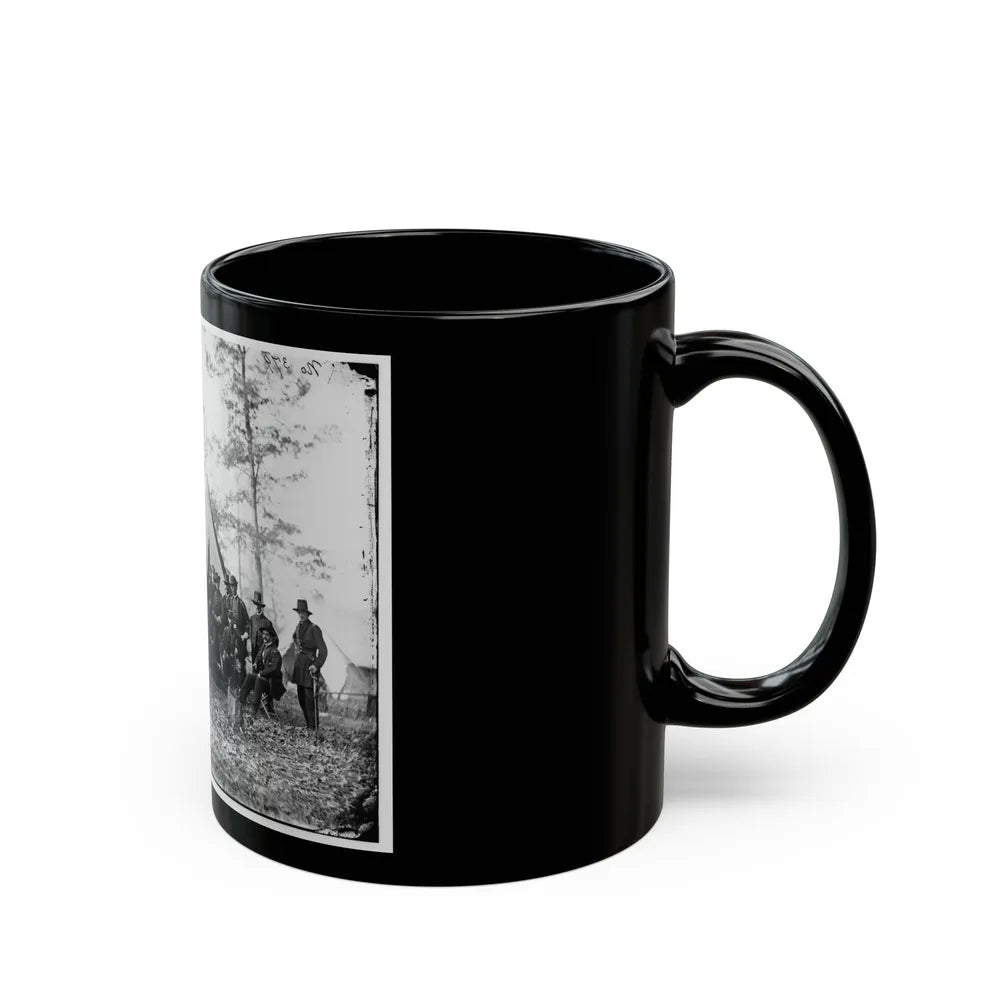 Warrenton, Va. Gen. Ambrose E. Burnside And Staff (U.S. Civil War) Black Coffee Mug-Go Mug Yourself