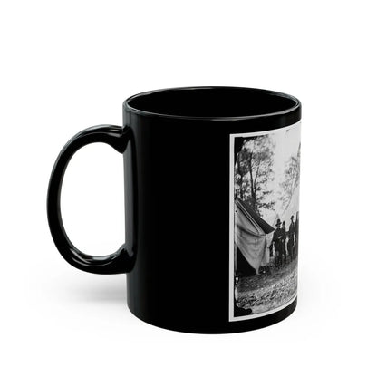 Warrenton, Va. Gen. Ambrose E. Burnside And Staff (U.S. Civil War) Black Coffee Mug-Go Mug Yourself