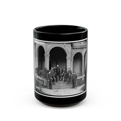 Warrenton, Va. Gen. Edwin V. Sumner And Staff (U.S. Civil War) Black Coffee Mug-15oz-Go Mug Yourself