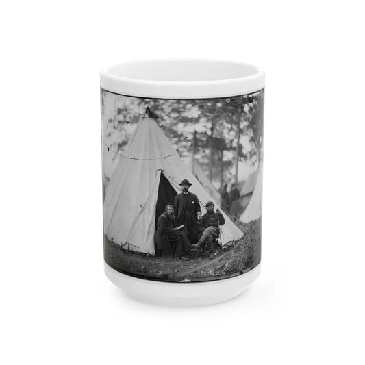 Warrenton, Va. Maj. Charles J. Whiting, Capt. James E. Harrison, And Capt. Wesley W. Owens Of The 5th U.S. Cavalry (U.S. Civil War) White Coffee Mug-15oz-Go Mug Yourself