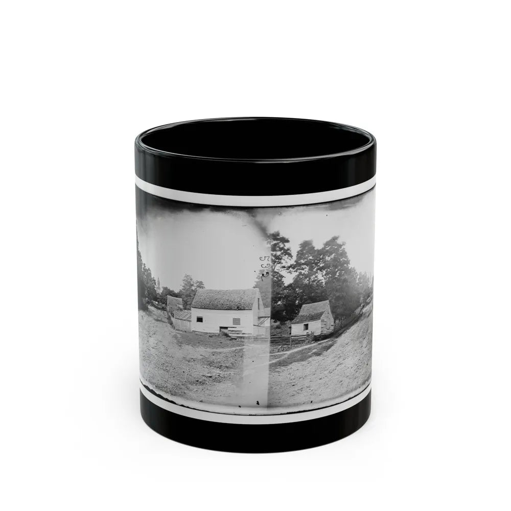 Warrenton, Va. Outskirts Of Town With Courthouse In Distance (U.S. Civil War) Black Coffee Mug-11oz-Go Mug Yourself