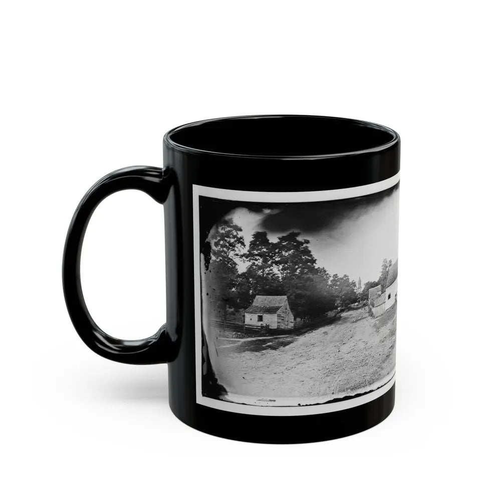 Warrenton, Va. Outskirts Of Town With Courthouse In Distance (U.S. Civil War) Black Coffee Mug-Go Mug Yourself