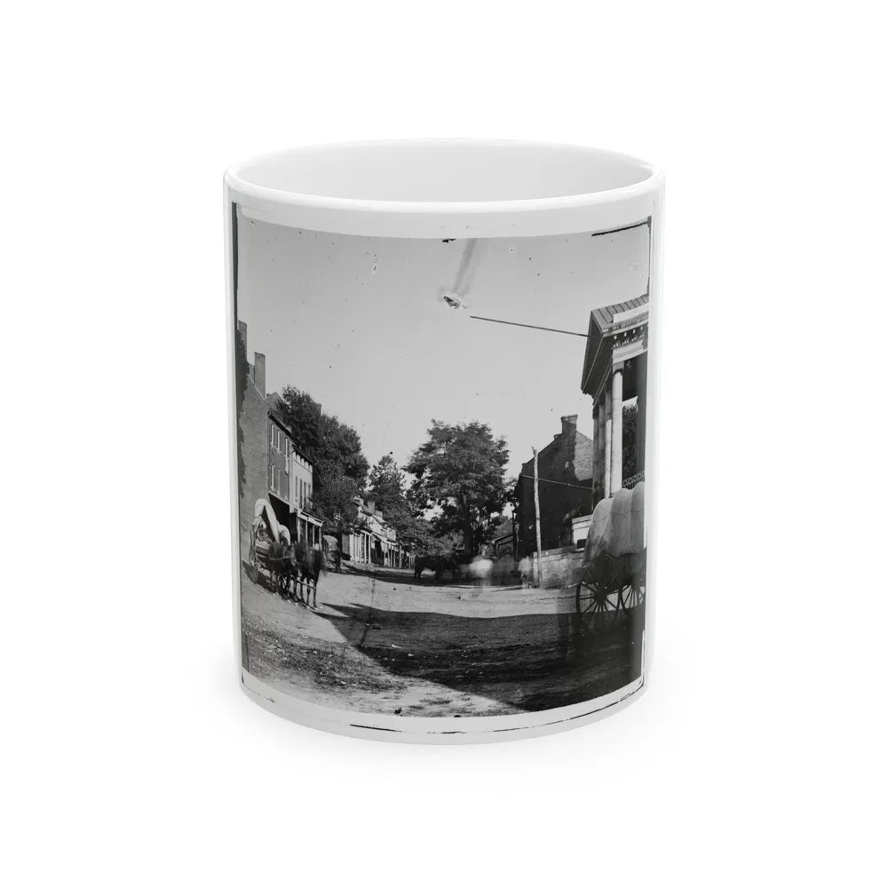 Warrenton, Va. Street In Front Of Courthouse (U.S. Civil War) White Coffee Mug-11oz-Go Mug Yourself