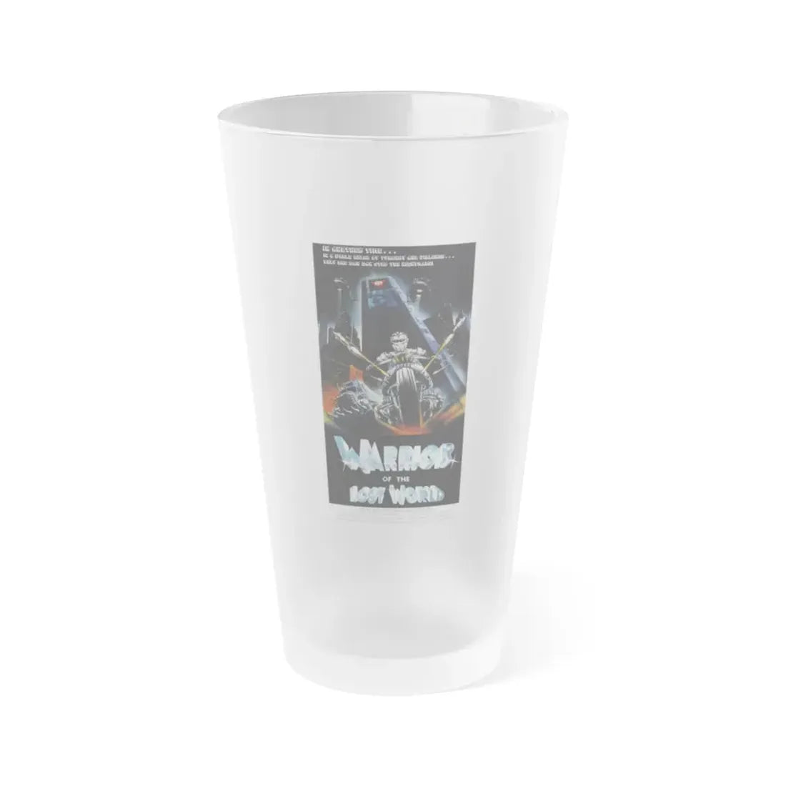 WARRIOR OF THE LOST WORLD 1983 Movie Poster - Frosted Pint Glass 16oz 16oz Frosted - Go Mug Yourself