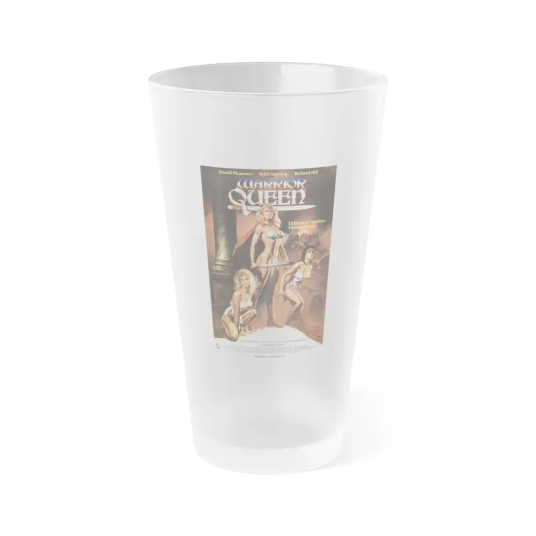 WARRIOR QUEEN (2) 1987 Movie Poster - Frosted Pint Glass 16oz 16oz Frosted - Go Mug Yourself