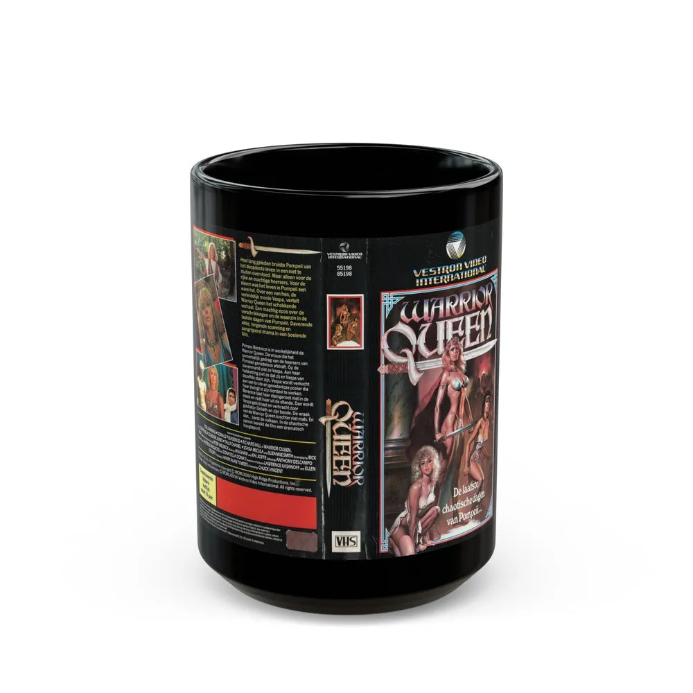 WARRIOR QUEEN (VHS COVER) - Black Coffee Mug-15oz-Go Mug Yourself