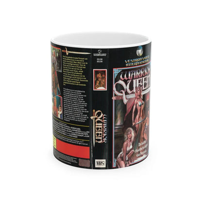 WARRIOR QUEEN (VHS COVER) - White Coffee Mug-11oz-Go Mug Yourself