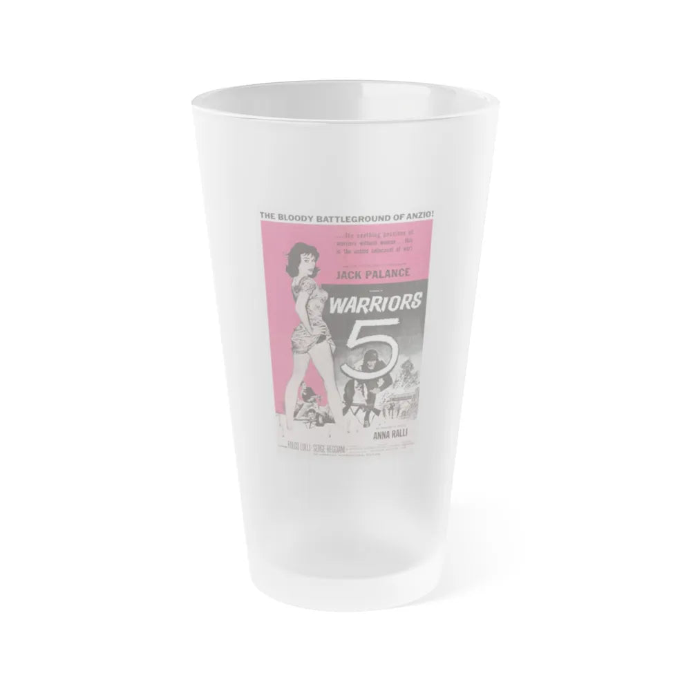 WARRIORS 5 1962 Movie Poster - Frosted Pint Glass 16oz-16oz-Frosted-Go Mug Yourself