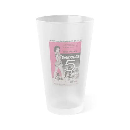 WARRIORS 5 1962 Movie Poster - Frosted Pint Glass 16oz 16oz Frosted - Go Mug Yourself