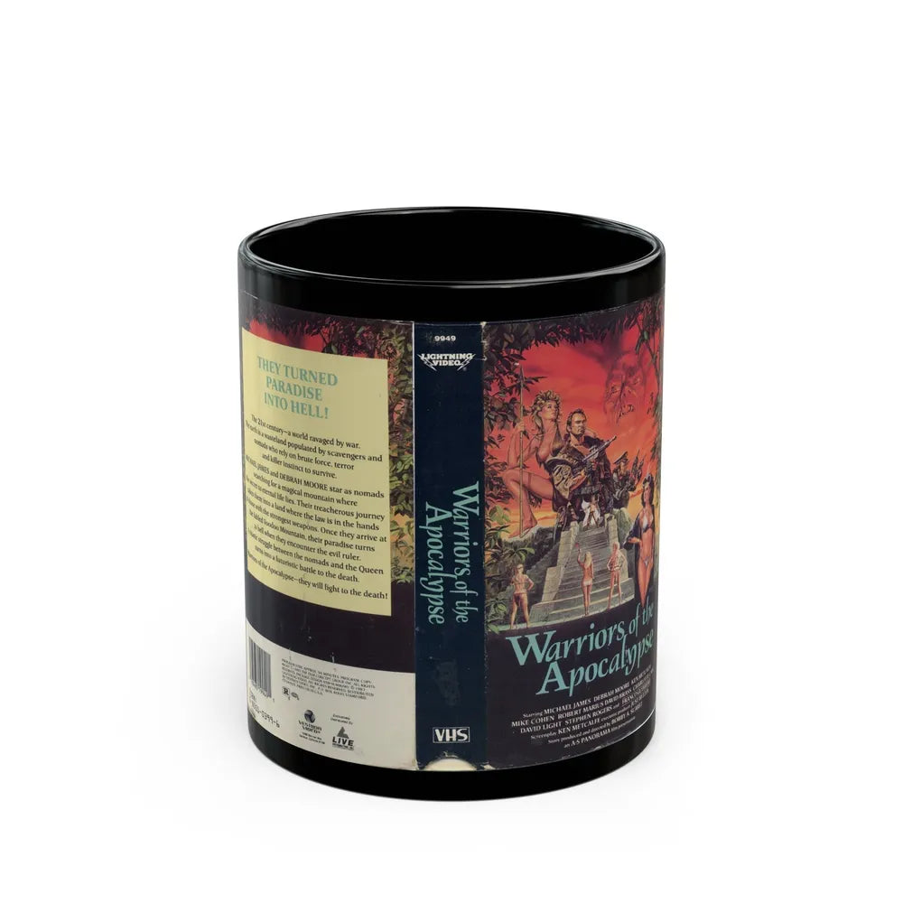 WARRIORS OF THE APOVALYPSE (VHS COVER) - Black Coffee Mug-11oz-Go Mug Yourself