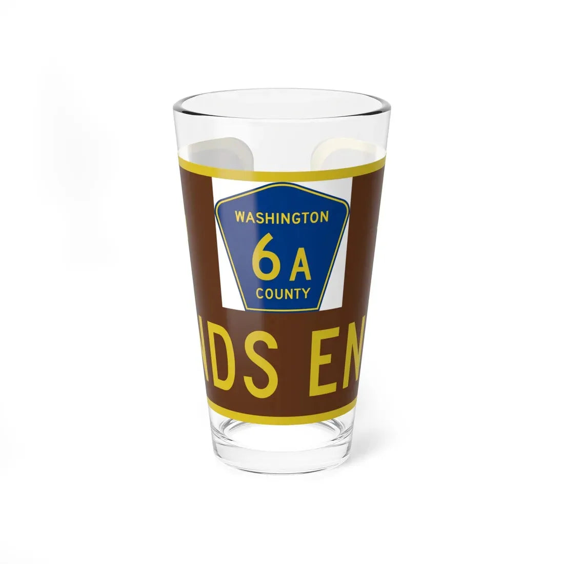 Washington County 6A NY blade sign (New York) (Road Sign) Pint Glass 16oz 16oz - Go Mug Yourself