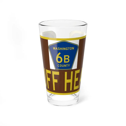 Washington County 6B NY blade sign (New York) (Road Sign) Pint Glass 16oz 16oz - Go Mug Yourself