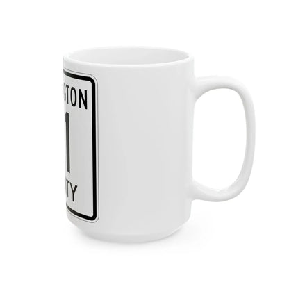 Washington County 71 MN (Minnesota) (Road Sign) White Coffee Mug - Go Mug Yourself