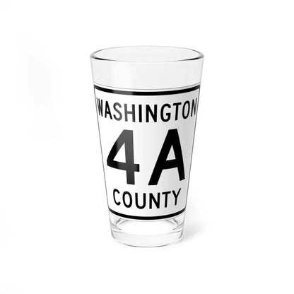 Washington County Route 4A MN (Minnesota) (Road Sign) Pint Glass 16oz 16oz - Go Mug Yourself