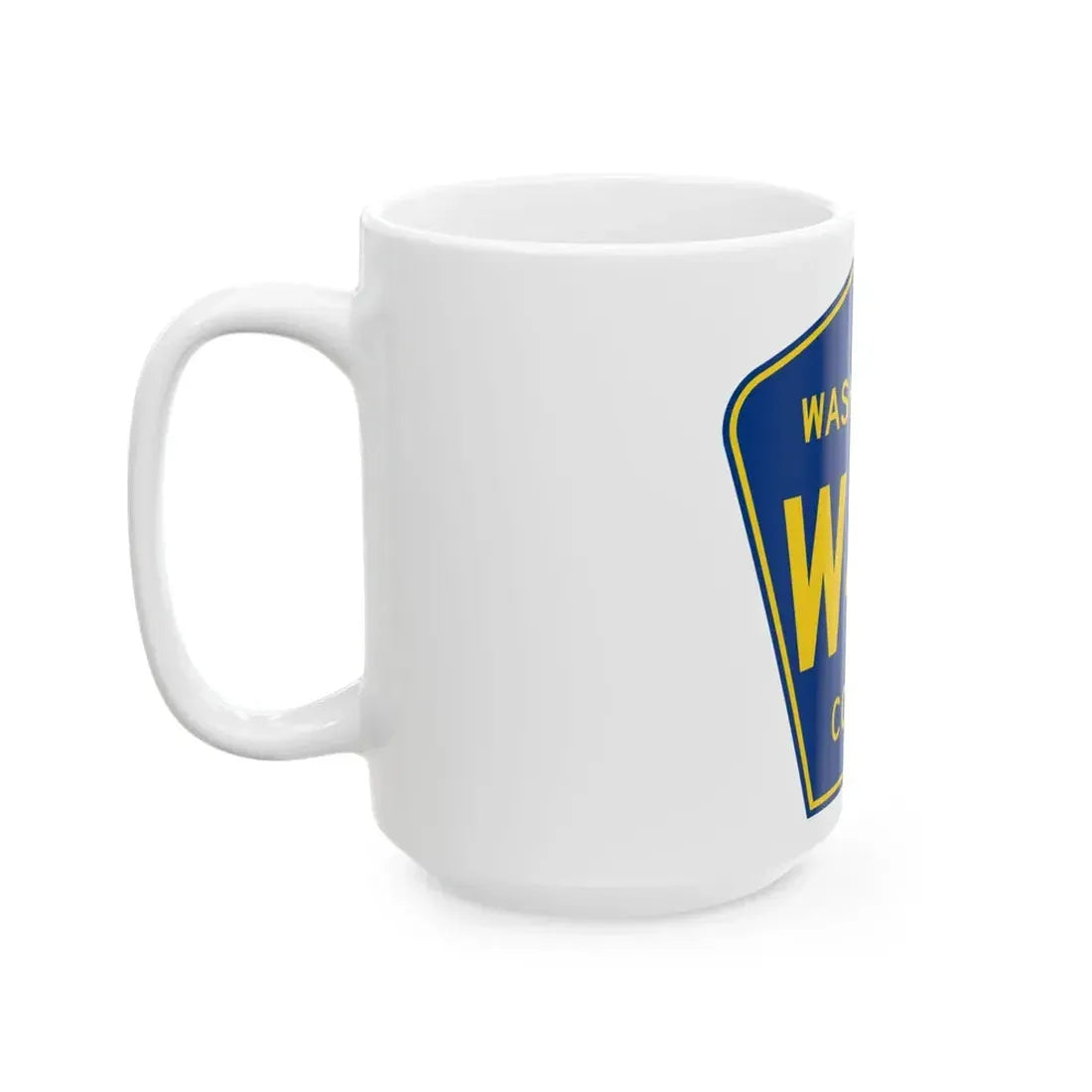 Washington County Route W40 IA (Iowa) (Road Sign) White Coffee Mug - Go Mug Yourself