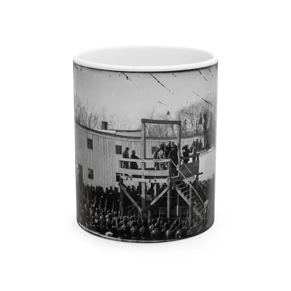 Washington, D.C. Adjusting The Rope For The Execution Of Wirz (U.S. Civil War) White Coffee Mug-11oz-Go Mug Yourself