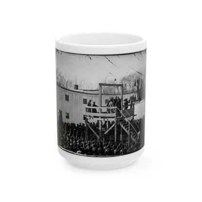 Washington, D.C. Adjusting The Rope For The Execution Of Wirz (U.S. Civil War) White Coffee Mug-15oz-Go Mug Yourself