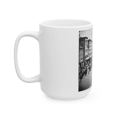 Washington, D.C. Another Artillery Unit Passing On Pennsylvania Avenue Near The Treasury (U.S. Civil War) White Coffee Mug-Go Mug Yourself