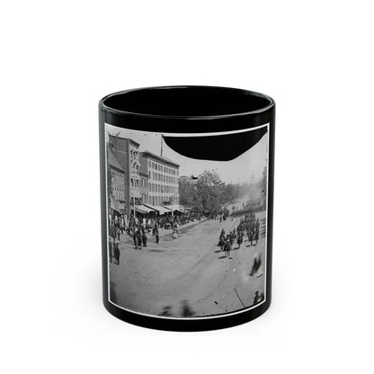 Washington, D.C. Artillery Unit Passing On Pennsylvania Avenue Near The Treasury (U.S. Civil War) Black Coffee Mug-11oz-Go Mug Yourself