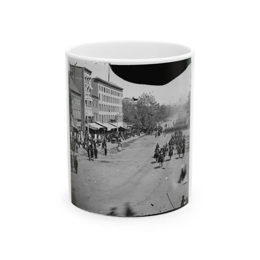 Washington, D.C. Artillery Unit Passing On Pennsylvania Avenue Near The Treasury (U.S. Civil War) White Coffee Mug-11oz-Go Mug Yourself