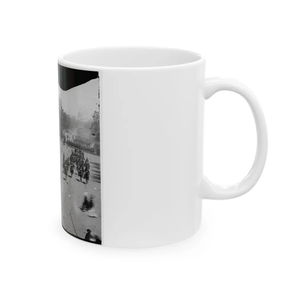 Washington, D.C. Artillery Unit Passing On Pennsylvania Avenue Near The Treasury (U.S. Civil War) White Coffee Mug-Go Mug Yourself