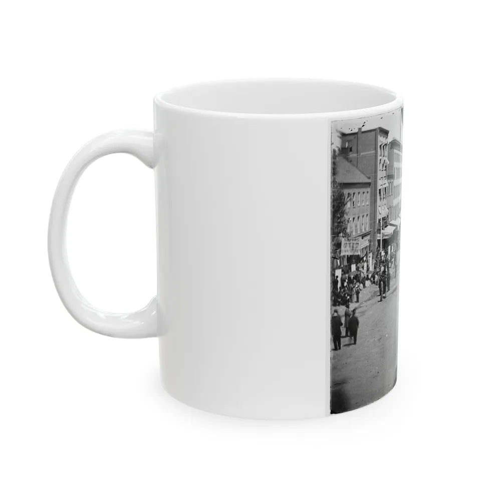 Washington, D.C. Artillery Unit Passing On Pennsylvania Avenue Near The Treasury (U.S. Civil War) White Coffee Mug-Go Mug Yourself