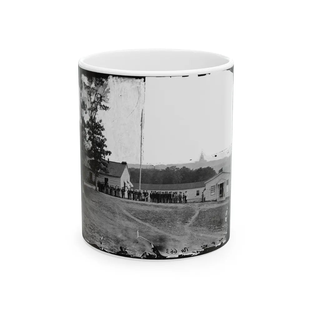 Washington, D.C. Band Before Officers' Quarters At Harewood Hospital (U.S. Civil War) White Coffee Mug-11oz-Go Mug Yourself