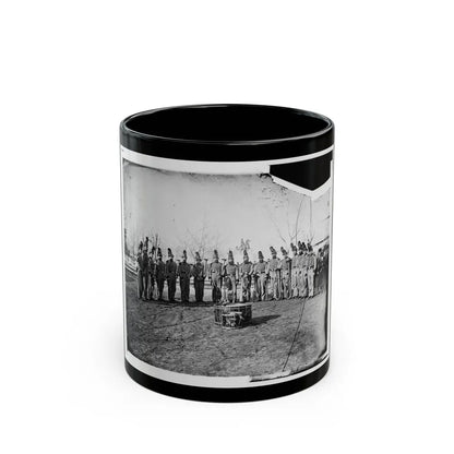 Washington, D.C. Band Of 9th Veteran Reserve Corps, In Shakoes And Frogged Jackets, At Washington Circle (U.S. Civil War) Black Coffee Mug-11oz-Go Mug Yourself
