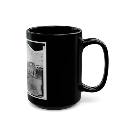 Washington, D.C. Band Of 9th Veteran Reserve Corps, In Shakoes And Frogged Jackets, At Washington Circle (U.S. Civil War) Black Coffee Mug-Go Mug Yourself
