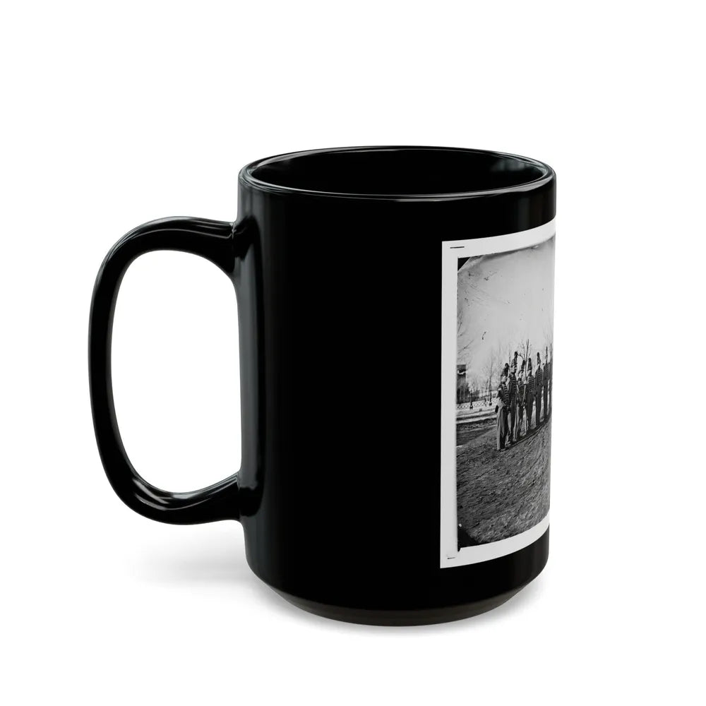 Washington, D.C. Band Of 9th Veteran Reserve Corps, In Shakoes And Frogged Jackets, At Washington Circle (U.S. Civil War) Black Coffee Mug-Go Mug Yourself