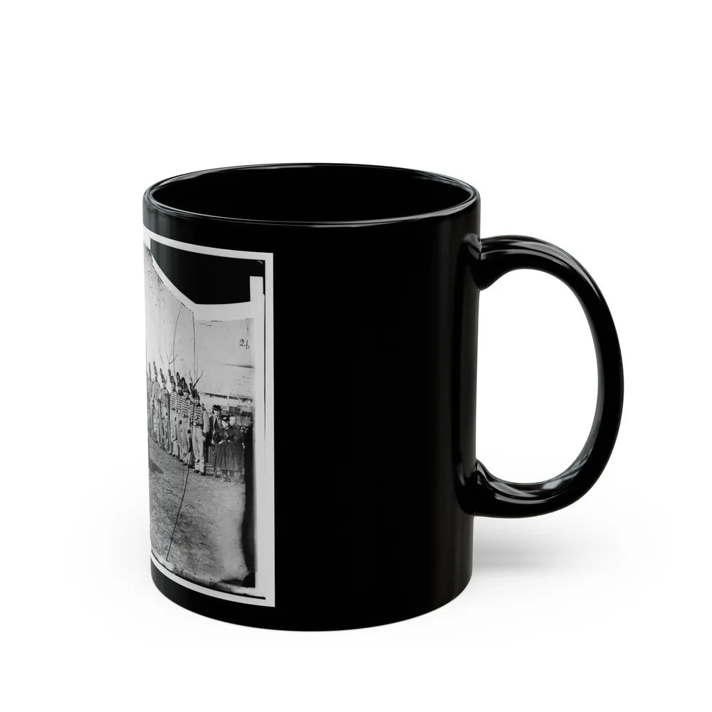 Washington, D.C. Band Of 9th Veteran Reserve Corps, In Shakoes And Frogged Jackets, At Washington Circle (U.S. Civil War) Black Coffee Mug-Go Mug Yourself