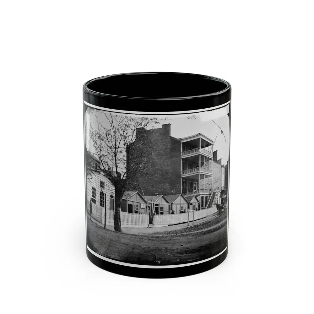 Washington, D.C. Buildings Of The Sanitary Commission Home Lodge For Invalid Soldiers, North Capitol Near C St. (U.S. Civil War) Black Coffee Mug-11oz-Go Mug Yourself