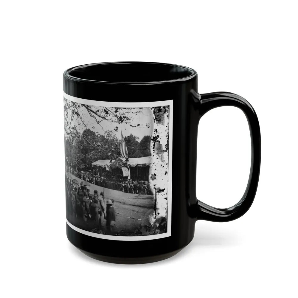 Washington, D.C. Cavalry Unit Passing Presidential Reviewing Stand (U.S. Civil War) Black Coffee Mug-Go Mug Yourself